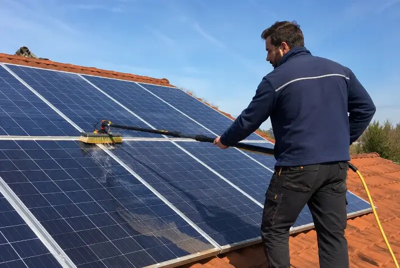 Nettoyage et entretien de panneaux solaires à Champdor-Corcelles